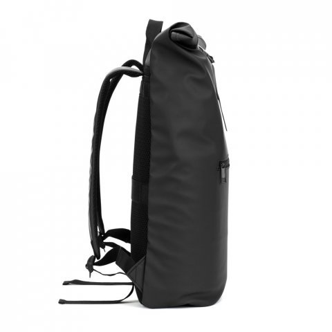 PORTLAND. Mochila "roll top" em PU com bolso para notebook (16") - Preto