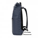 PORTLAND. Mochila "roll top" em PU com bolso para notebook (16") - Azul