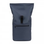 PORTLAND. Mochila "roll top" em PU com bolso para notebook (16") - Azul