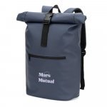 PORTLAND. Mochila "roll top" em PU com bolso para notebook (16") - Azul