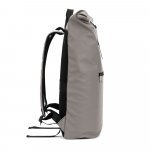 PORTLAND. Mochila "roll top" em PU com bolso para notebook (16") - Cinza