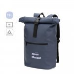 PORTLAND. Mochila "roll top" em PU com bolso para notebook (16")