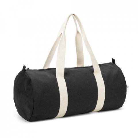 SAINT SPORT. Bolsa esportiva em algod&atilde;o reciclado e poli&eacute;ster reciclado (380 g/m&sup2; ) - Preto