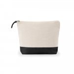 DAPHNE. Necessaire de cosm&eacute;ticos 100% algod&atilde;o (340 g/m&sup2;) bicolor - Preto
