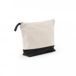 DAPHNE. Necessaire de cosm&eacute;ticos 100% algod&atilde;o (340 g/m&sup2;) bicolor - Preto