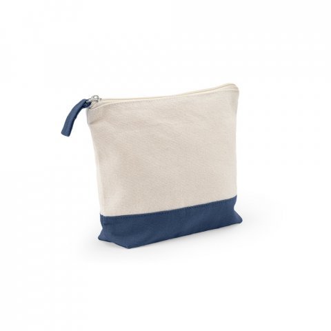 DAPHNE. Necessaire de cosm&eacute;ticos 100% algod&atilde;o (340 g/m&sup2;) bicolor - Azul
