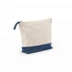 DAPHNE. Necessaire de cosm&eacute;ticos 100% algod&atilde;o (340 g/m&sup2;) bicolor - Azul