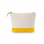 DAPHNE. Necessaire de cosm&eacute;ticos 100% algod&atilde;o (340 g/m&sup2;) bicolor - Amarelo