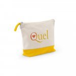 DAPHNE. Necessaire de cosm&eacute;ticos 100% algod&atilde;o (340 g/m&sup2;) bicolor - Amarelo