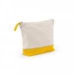 DAPHNE. Necessaire de cosm&eacute;ticos 100% algod&atilde;o (340 g/m&sup2;) bicolor - Amarelo