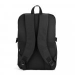 UDINE. Mochila com um compartimento de abertura total em poli&eacute;ster reciclado 300D de alta densidade (16") - Preto