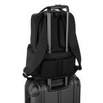 COPENHAGEN. Mochila em twill reciclado resistente &agrave; &aacute;gua com dois bolsos frontais de grande dimens&atilde;o (17.3") - Preto