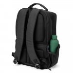 COPENHAGEN. Mochila em twill reciclado resistente &agrave; &aacute;gua com dois bolsos frontais de grande dimens&atilde;o (17.3") - Preto