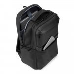 COPENHAGEN. Mochila em twill reciclado resistente &agrave; &aacute;gua com dois bolsos frontais de grande dimens&atilde;o (17.3") - Preto