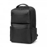 COPENHAGEN. Mochila em twill reciclado resistente &agrave; &aacute;gua com dois bolsos frontais de grande dimens&atilde;o (17.3") - Preto
