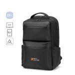 COPENHAGEN. Mochila em twill reciclado resistente &agrave; &aacute;gua com dois bolsos frontais de grande dimens&atilde;o (17.3")