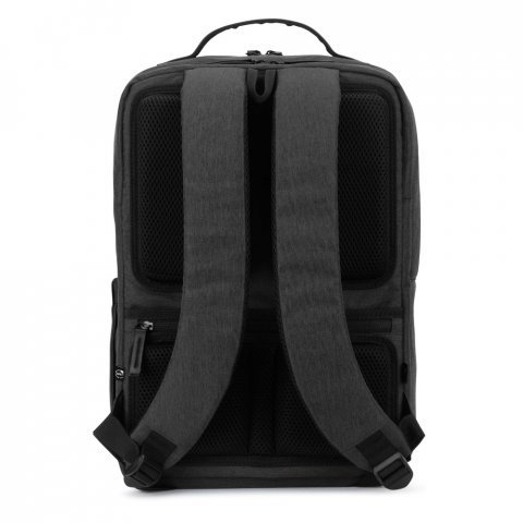 GLASGOW. Mochila para notebook (17.3") em poli&eacute;ster reciclado de alta densidade 600D (20L) - Cinza escuro