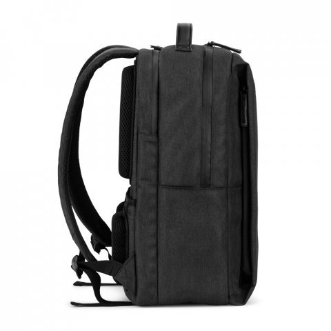 GLASGOW. Mochila para notebook (17.3") em poli&eacute;ster reciclado de alta densidade 600D (20L) - Cinza escuro