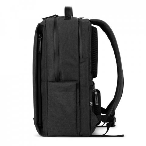 GLASGOW. Mochila para notebook (17.3") em poli&eacute;ster reciclado de alta densidade 600D (20L) - Cinza escuro