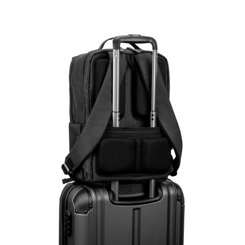 GLASGOW. Mochila para notebook (17.3") em poli&eacute;ster reciclado de alta densidade 600D (20L) - Cinza escuro