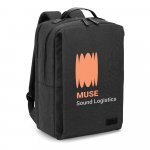 GLASGOW. Mochila para notebook (17.3") em poli&eacute;ster reciclado de alta densidade 600D (20L) - Cinza escuro