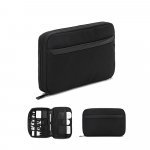 YANGON. Bolsa organizadora espa&ccedil;osa para acess&oacute;rios tecnol&oacute;gicos em poli&eacute;ster reciclado 600D twill