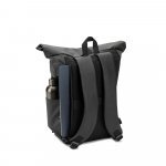 OSASCO BPACK. Mochila "Roll top" (14") em poli&eacute;ster reciclado 600D de alta densidade com revestimento resistente &agrave; &aacute;gua (20 L) - Preto