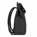 AZORES BAG. Mochila para computador port&aacute;til (16") em PU, com pala que cobre todos os compartimentos - Preto