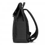 AZORES BAG. Mochila para computador port&aacute;til (16") em PU, com pala que cobre todos os compartimentos - Preto