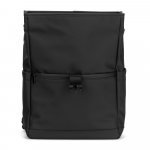 AZORES BAG. Mochila para computador port&aacute;til (16") em PU, com pala que cobre todos os compartimentos - Preto