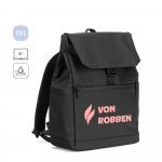 AZORES BAG. Mochila para computador port&aacute;til (16") em PU, com pala que cobre todos os compartimentos