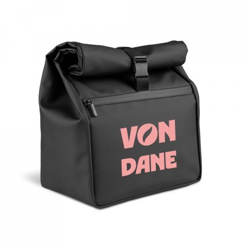 AZORES COOLER. Bolsa t&eacute;rmica "roll top" em PU, com isolamento em PEVA (7L) - Preto