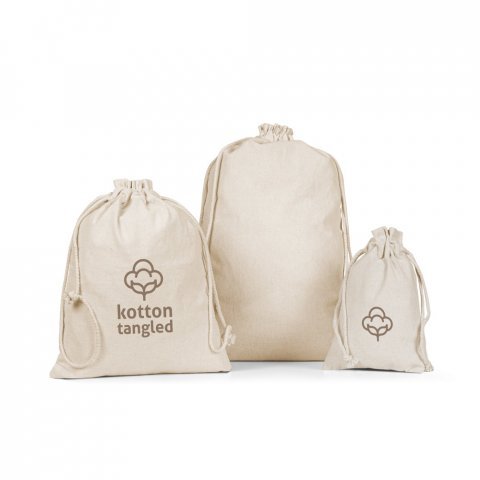 GIFTWRAP L. Sacola grande 100% algod&atilde;o (120 g/m&sup2;) - Natural claro