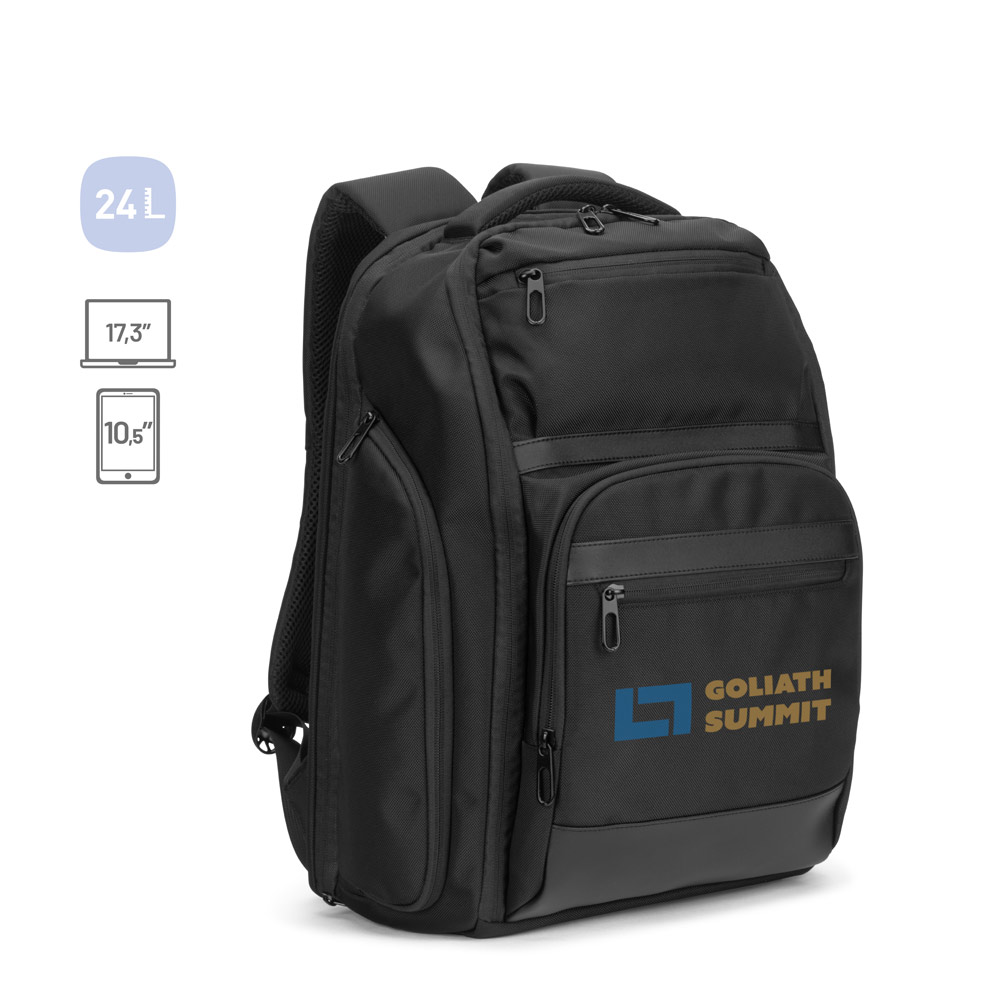 WILMINGTON. Mochila para notebook (17'3") com compartimento para organizar e transportar roupas em viagens (24L) - Brinde Personalizado