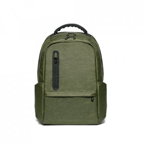 BOSTON. Mochila para notebook (17'') em Nylon 2Tone imperme&aacute;vel com dois compartimentos forrados e almofadados (20 L) - Verde escuro