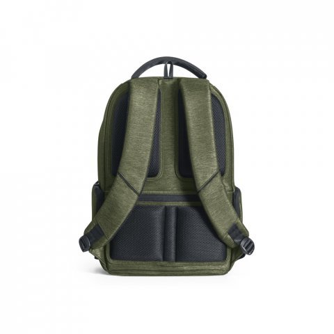 BOSTON. Mochila para notebook (17'') em Nylon 2Tone imperme&aacute;vel com dois compartimentos forrados e almofadados (20 L) - Verde escuro