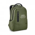 BOSTON. Mochila para notebook (17'') em Nylon 2Tone imperme&aacute;vel com dois compartimentos forrados e almofadados (20 L) - Verde escuro