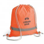 RULES. Sacola tipo mochila em 210D com elementos refletores - Laranja
