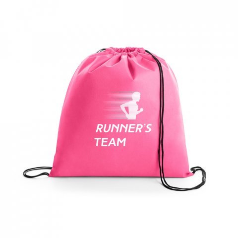 BOXP. Sacola tipo mochila em non-woven (80 g/m&sup2;) - Rosa