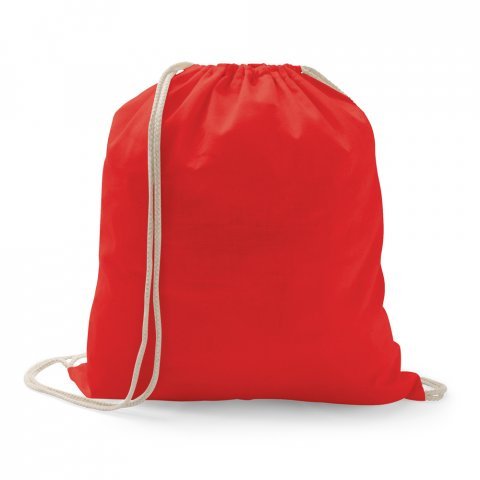 ILFORD. Sacola tipo mochila 100% algod&atilde;o (100g/m&sup2;) - Vermelho