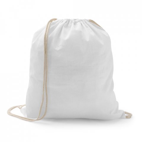 ILFORD. Sacola tipo mochila 100% algod&atilde;o (100g/m&sup2;) - Branco