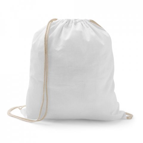 ILFORD. Sacola tipo mochila 100% algod&atilde;o (100g/m&sup2;) - Branco