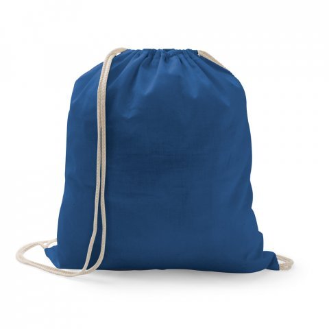 ILFORD. Sacola tipo mochila 100% algod&atilde;o (100g/m&sup2;) - Azul royal