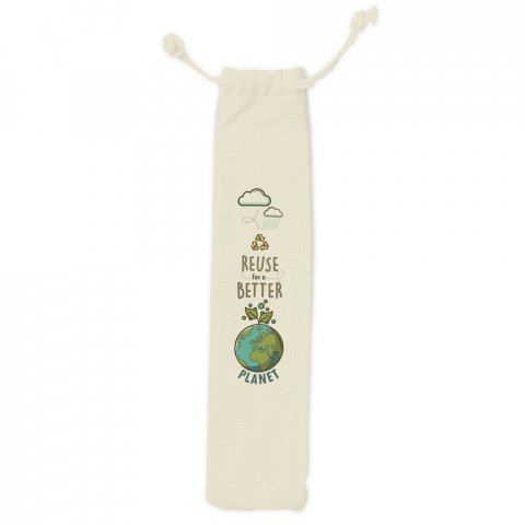 CHARON. Bolsa em 100% algod&atilde;o (140 g/m&sup2;) - Natural claro