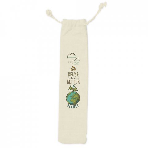 CHARON. Bolsa em 100% algod&atilde;o (140 g/m&sup2;) - Natural claro