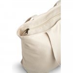 HACKNEY. Sacola 100% algod&atilde;o (280 g/m&sup2;) com fecho e bolso interior - Natural claro