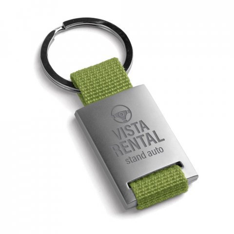 GRIPITCH. Chaveiros em metal e em webbing - Verde claro