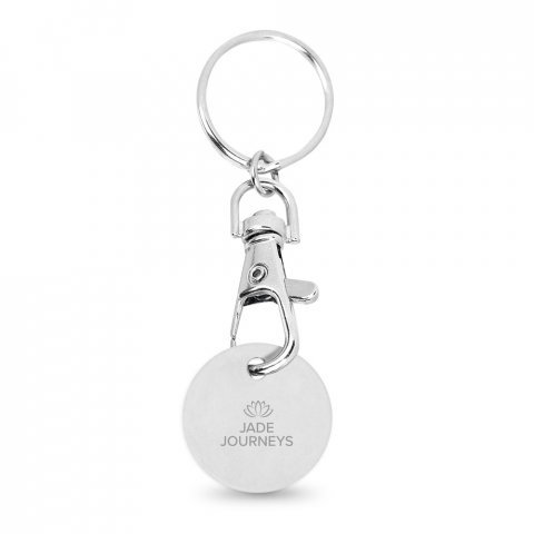 FIDO. Chaveiro em metal com formato de moeda - Cromado