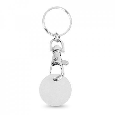 FIDO. Chaveiro em metal com formato de moeda - Cromado