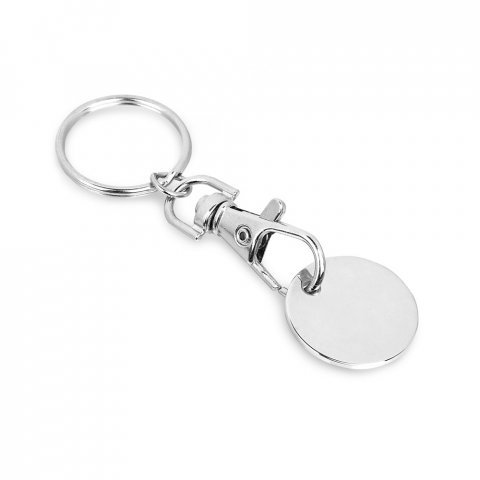 FIDO. Chaveiro em metal com formato de moeda - Cromado